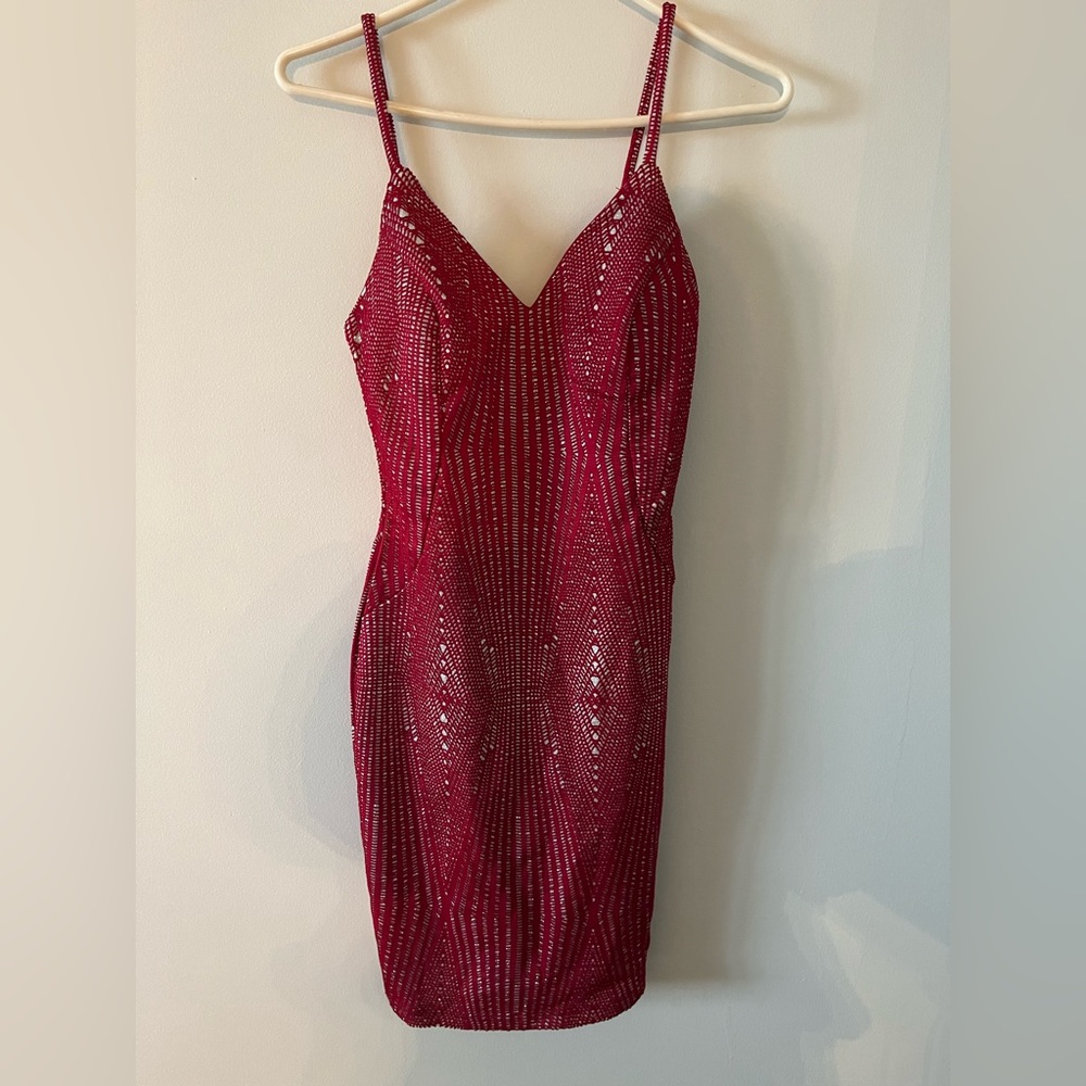 Short red dress